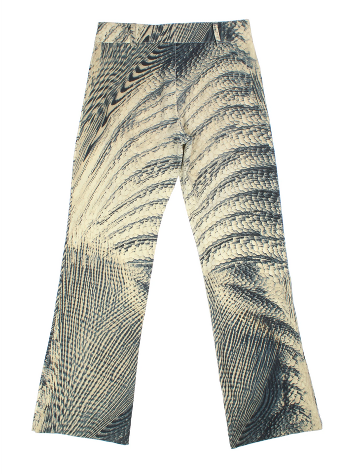 Y2k Printed Flared Trousers (Size XL)
