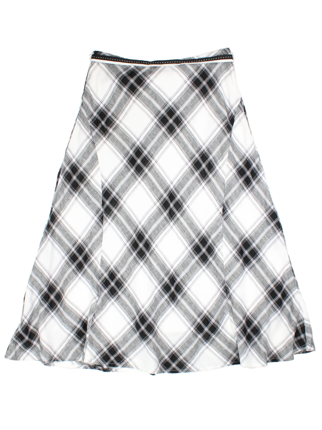 Y2K Checked Midi Skirt (Size XL)