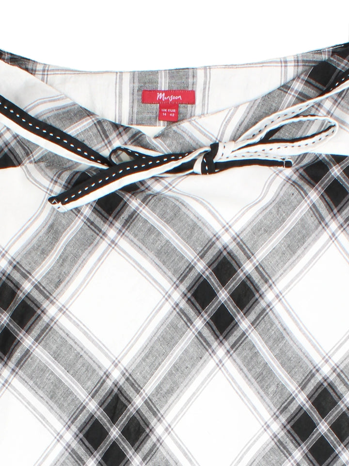 Y2K Checked Midi Skirt (Size XL)