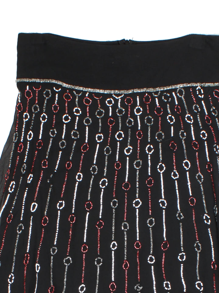 Y2K Beaded Mini Skirt (Size M)