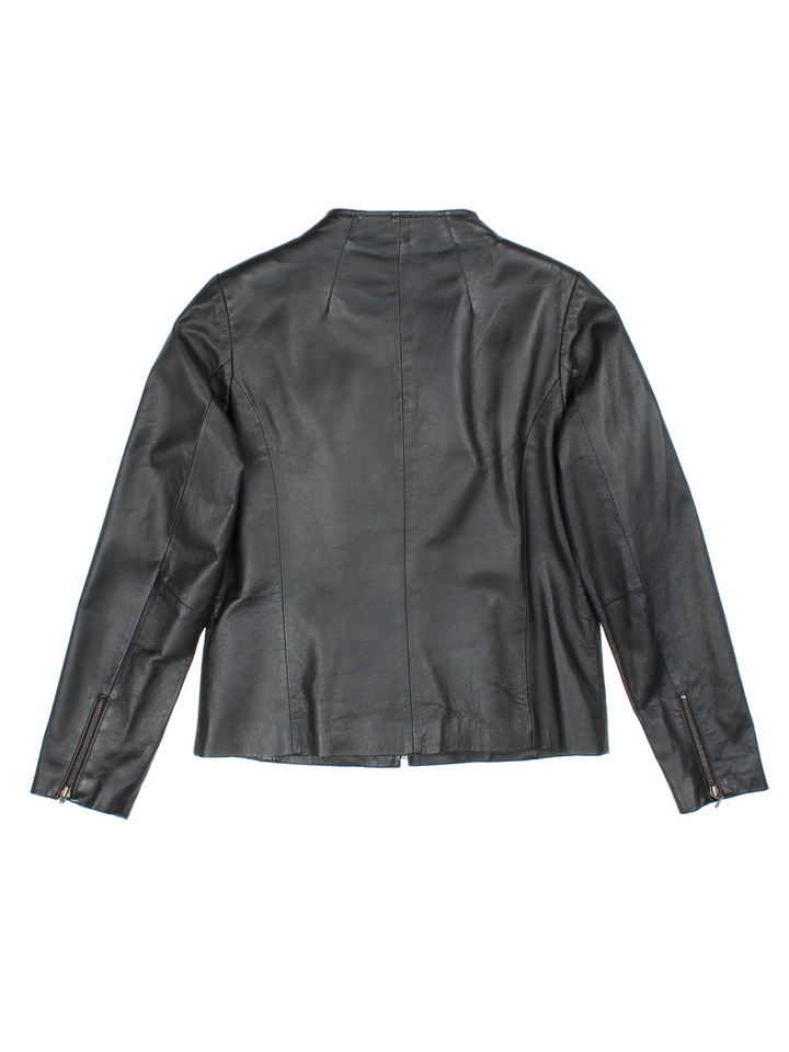 90's Leather Jacket (Size S)