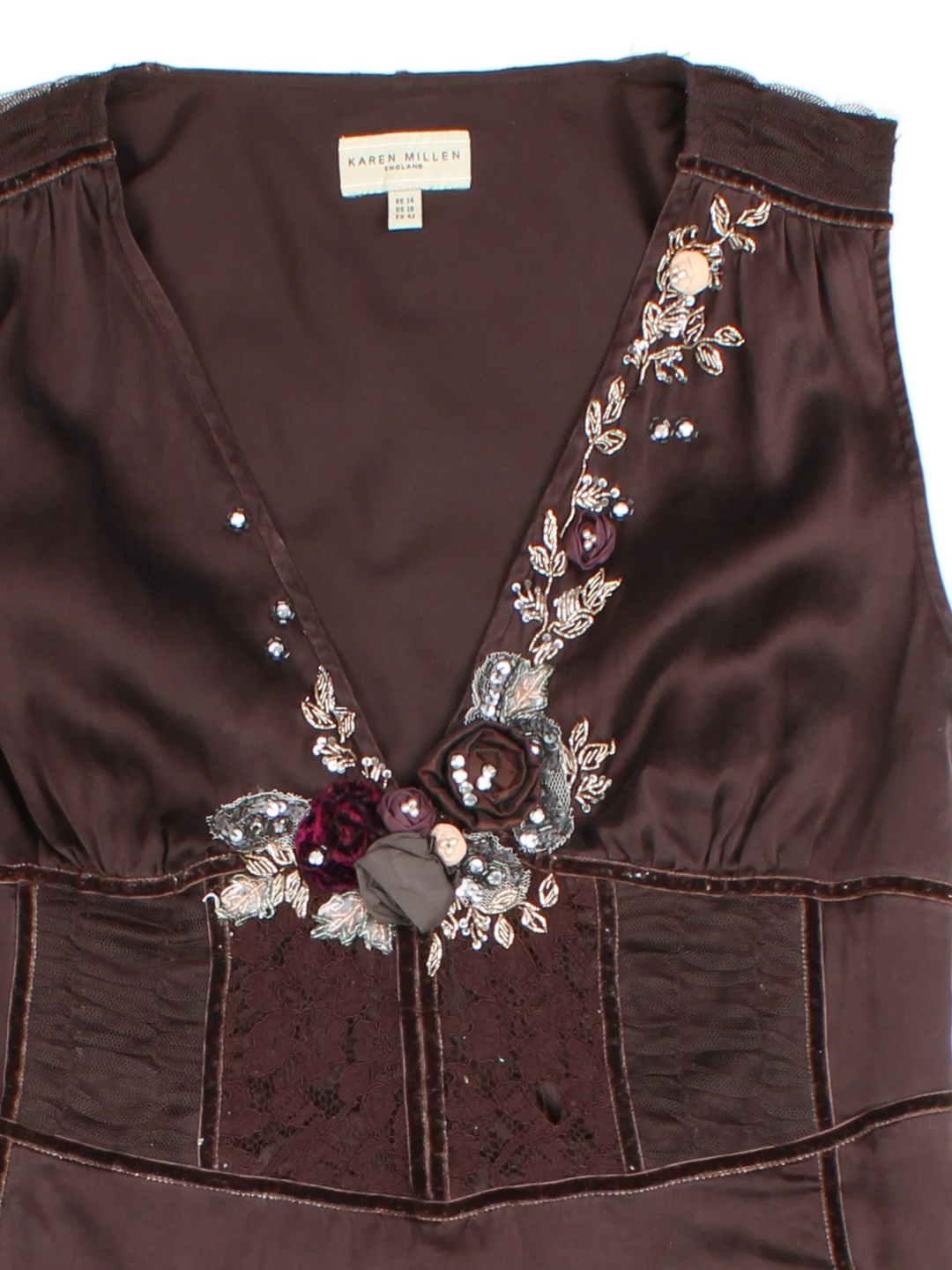 Y2K Karen Millen Embellished Top (Size M)