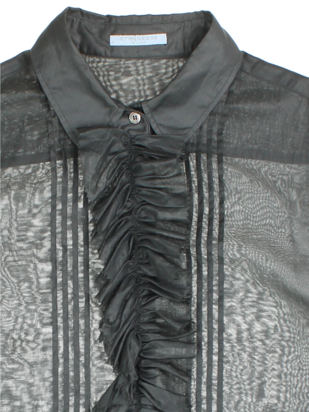 90's Sheer Ruffle Blouse (Size M)