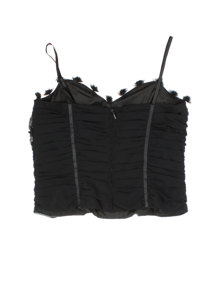 Y2K Ruched Corset Top (Size XXS)