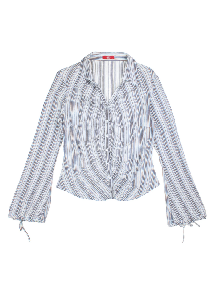 Y2K Ruched Shirt (Size S)