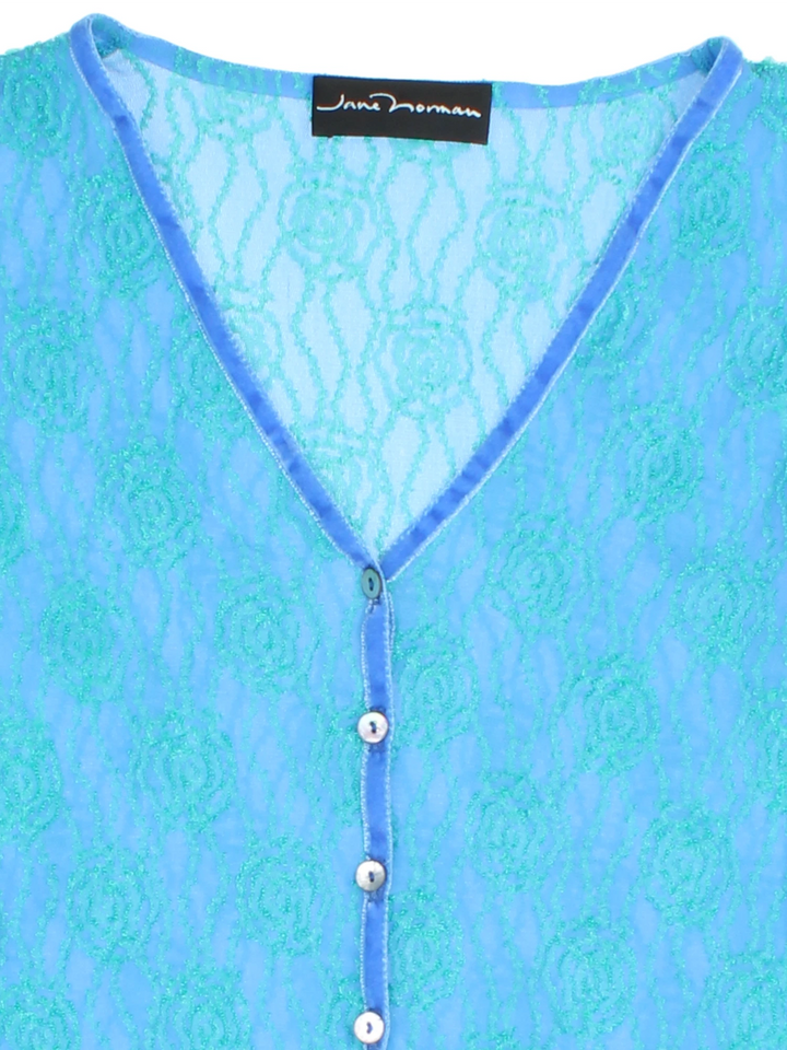 Y2K Jane Norman Mesh Cardigan (Size XXS)