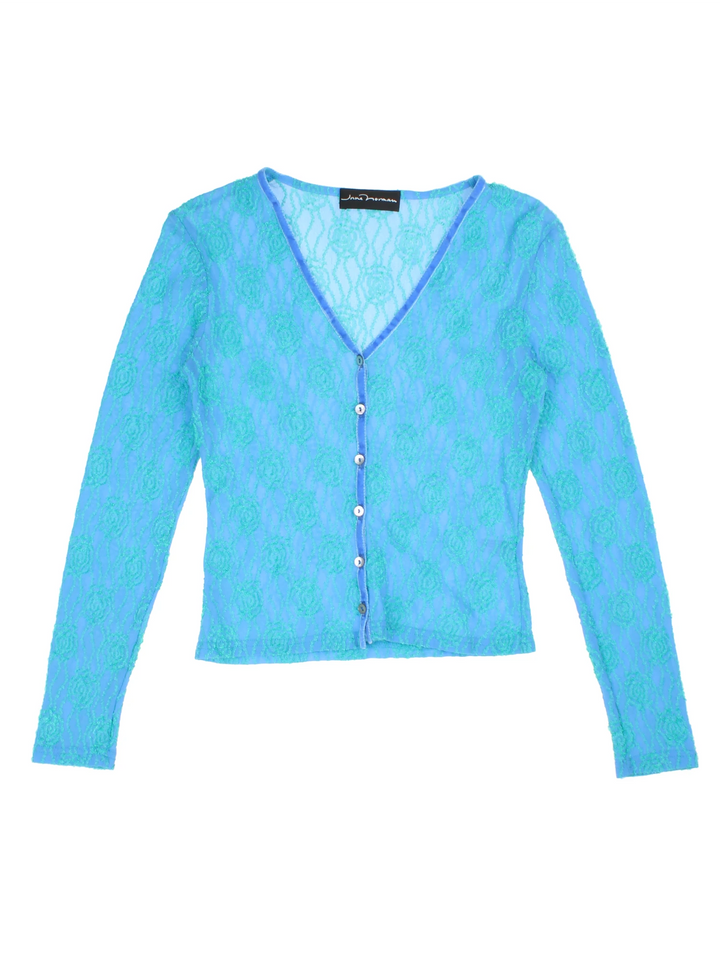 Y2K Jane Norman Mesh Cardigan (Size XXS)