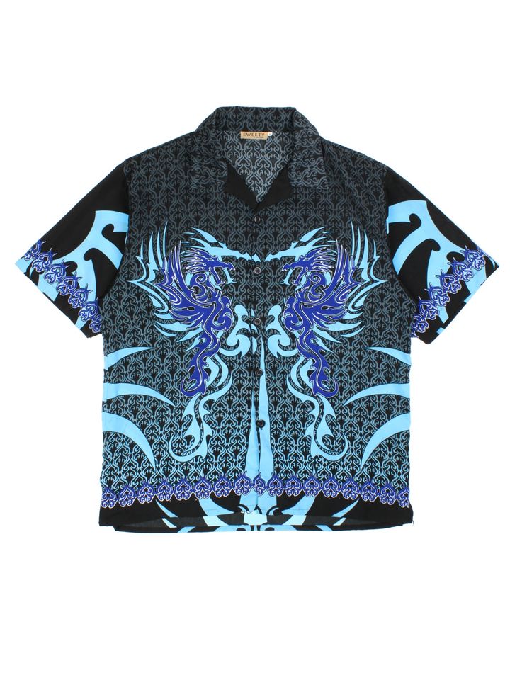 Y2K Dragonfly Flames Shirt (Size XL)