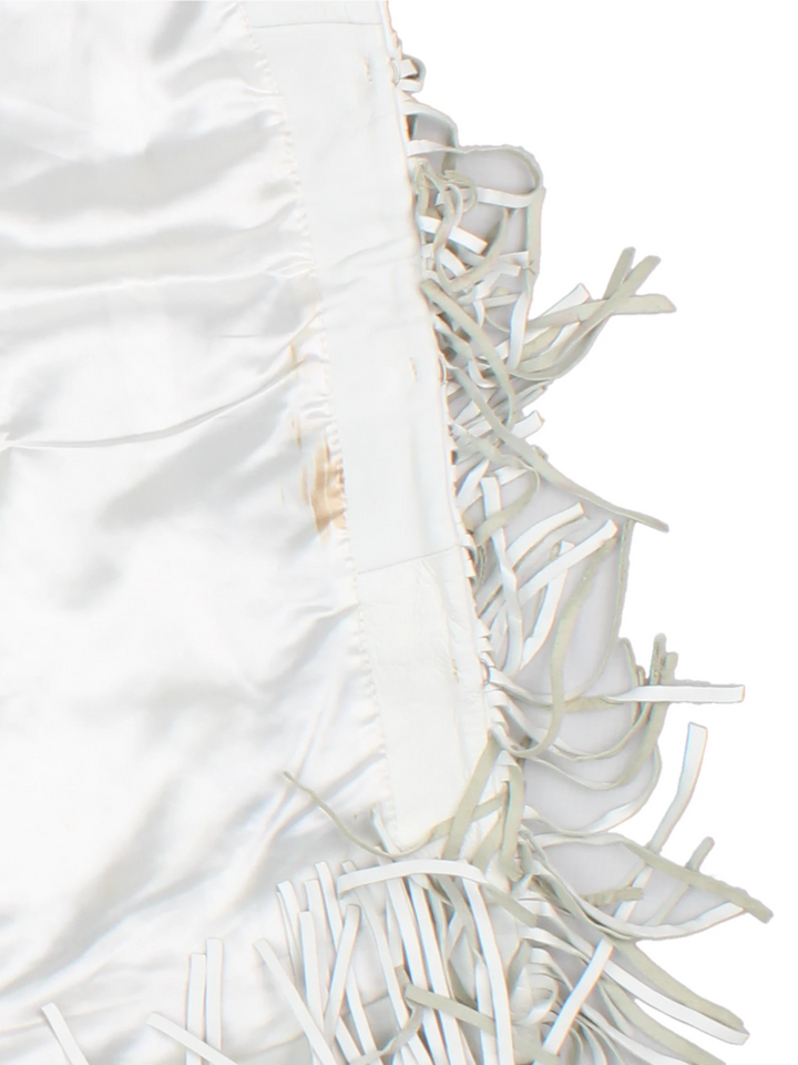 Vintage Western Fringed Leather Jacket (Size XS)