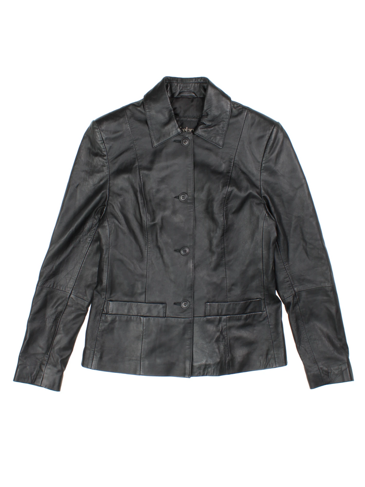 Y2K Leather Blazer (Size XXS)