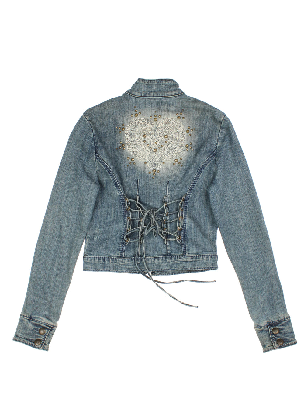 Y2K Morgan Denim Jacket (Size XXS) - VintageFolk