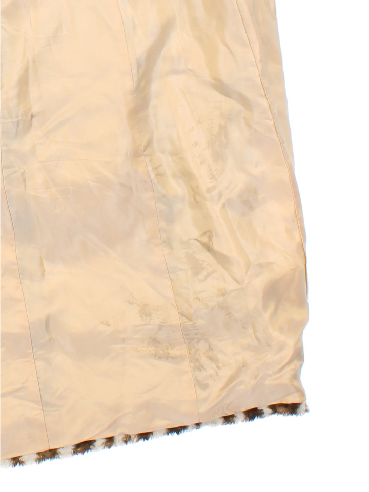 Y2K Karen Millen Leopard Print Fur Trench (Size S)