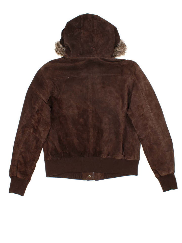 Vintage Suede Bomber Jacket (Size L)