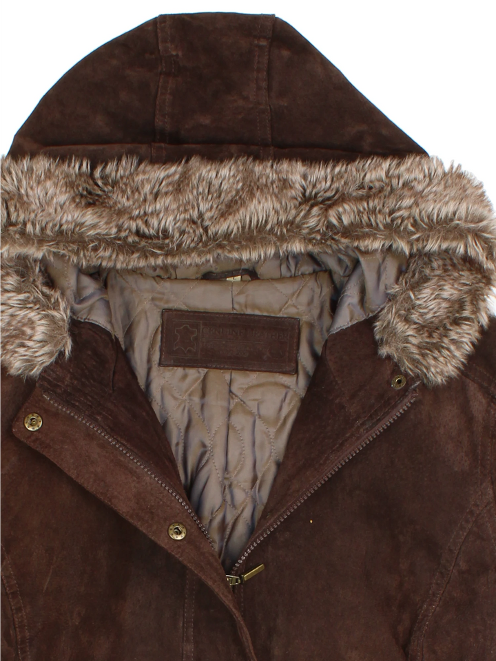 Vintage Suede Bomber Jacket (Size L)