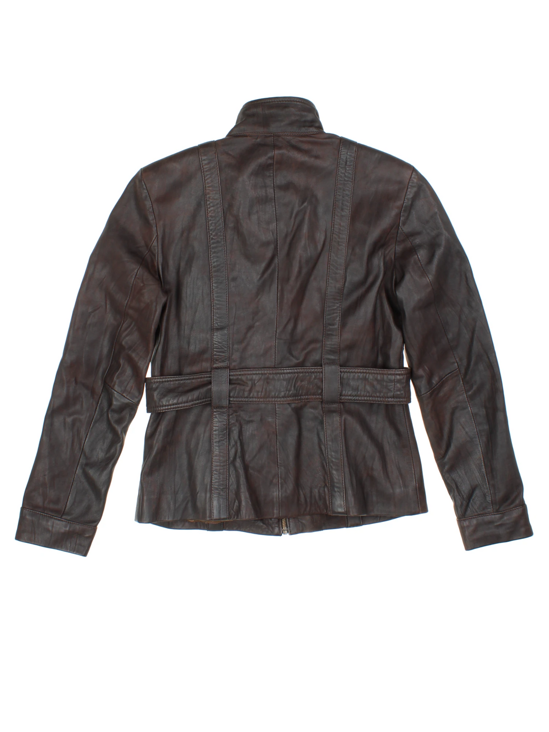 Vintage Leather Utility Jacket (Size XXS)