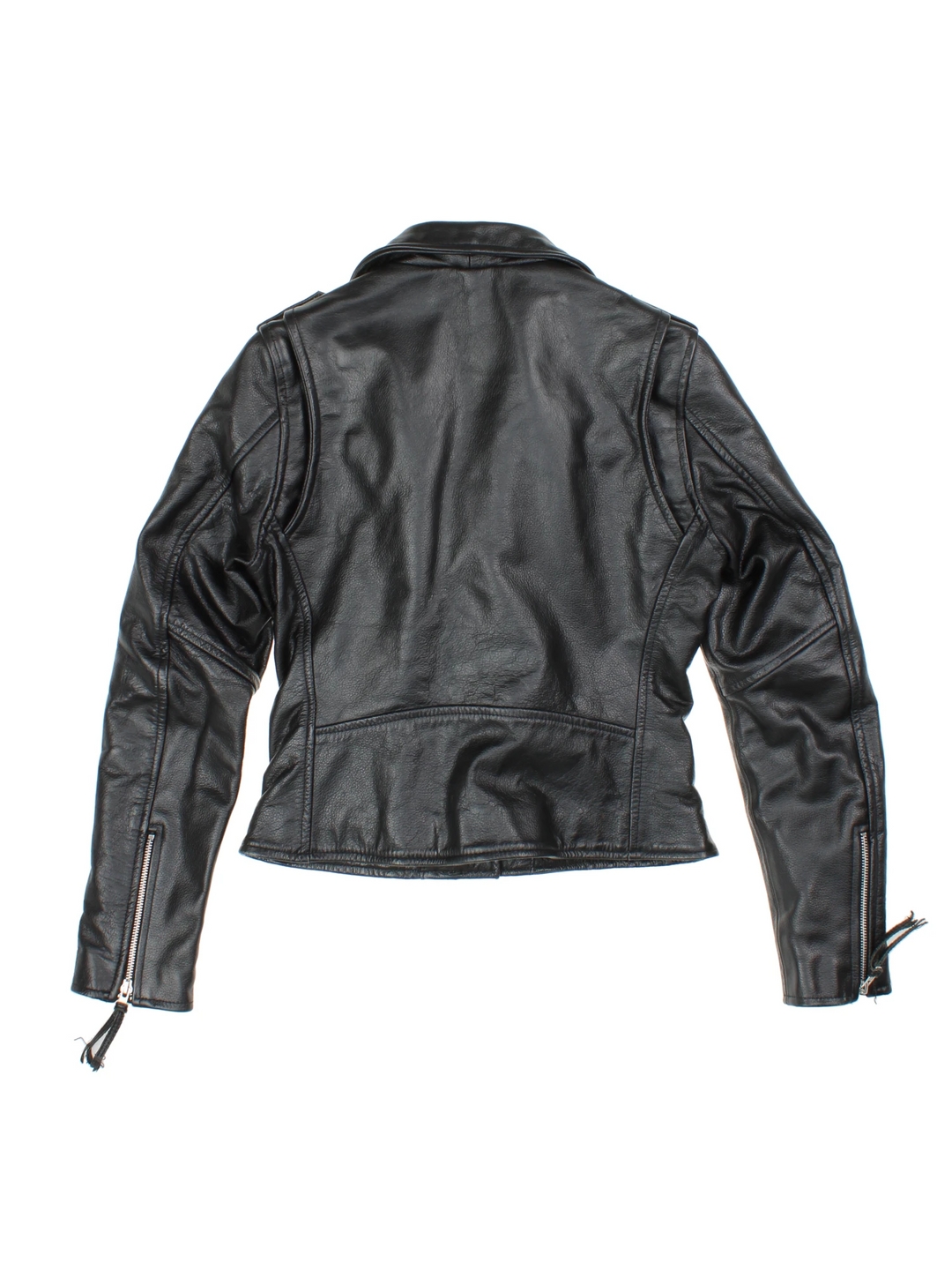 Vintage Leather Biker Jacket (Size XXS)