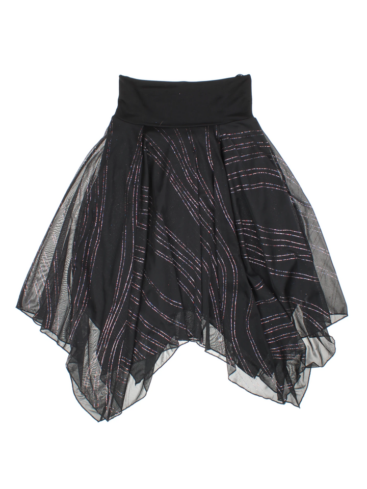 Y2K Handkerchief Hem Midi Skirt (Size M)