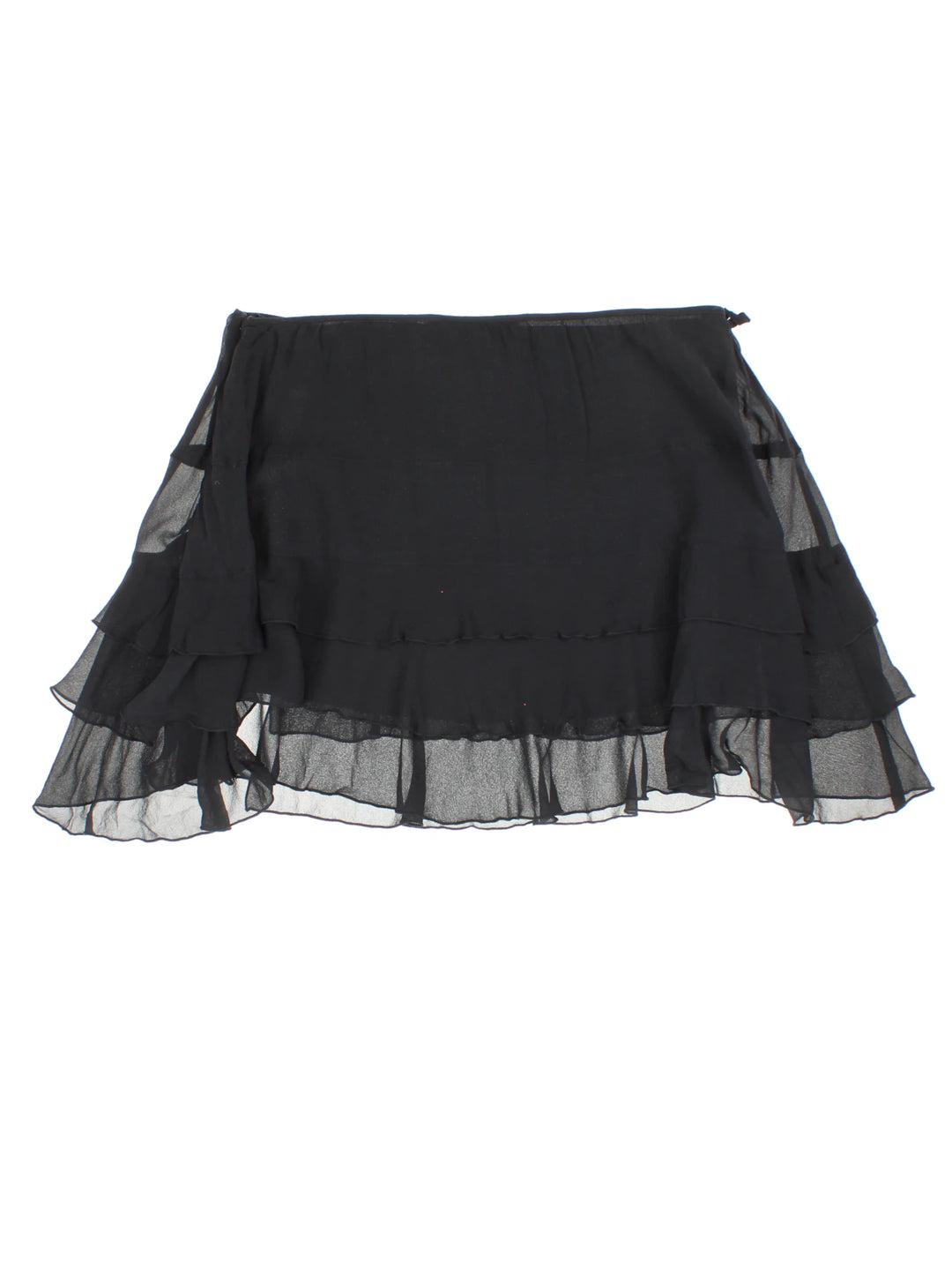 Y2K Ruffled Mini Skirt (Size L)