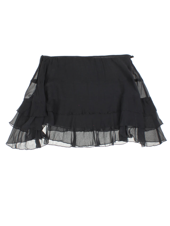 Y2K Ruffled Mini Skirt (Size L)