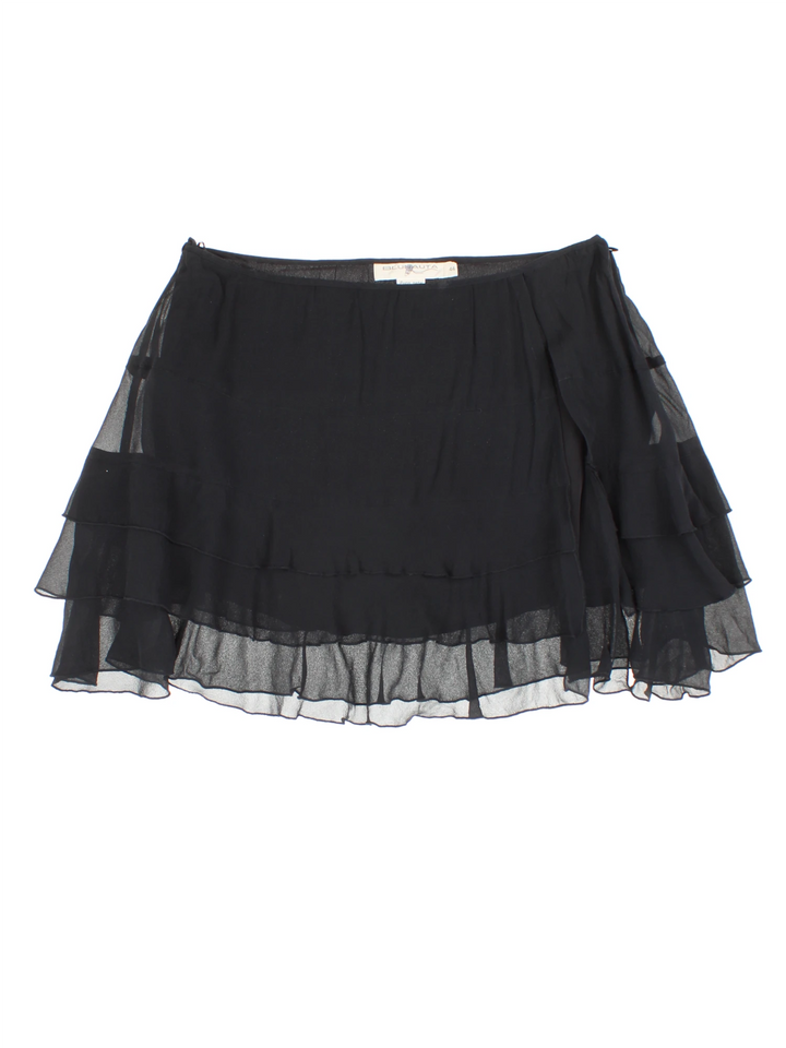 Y2K Ruffled Mini Skirt (Size L)