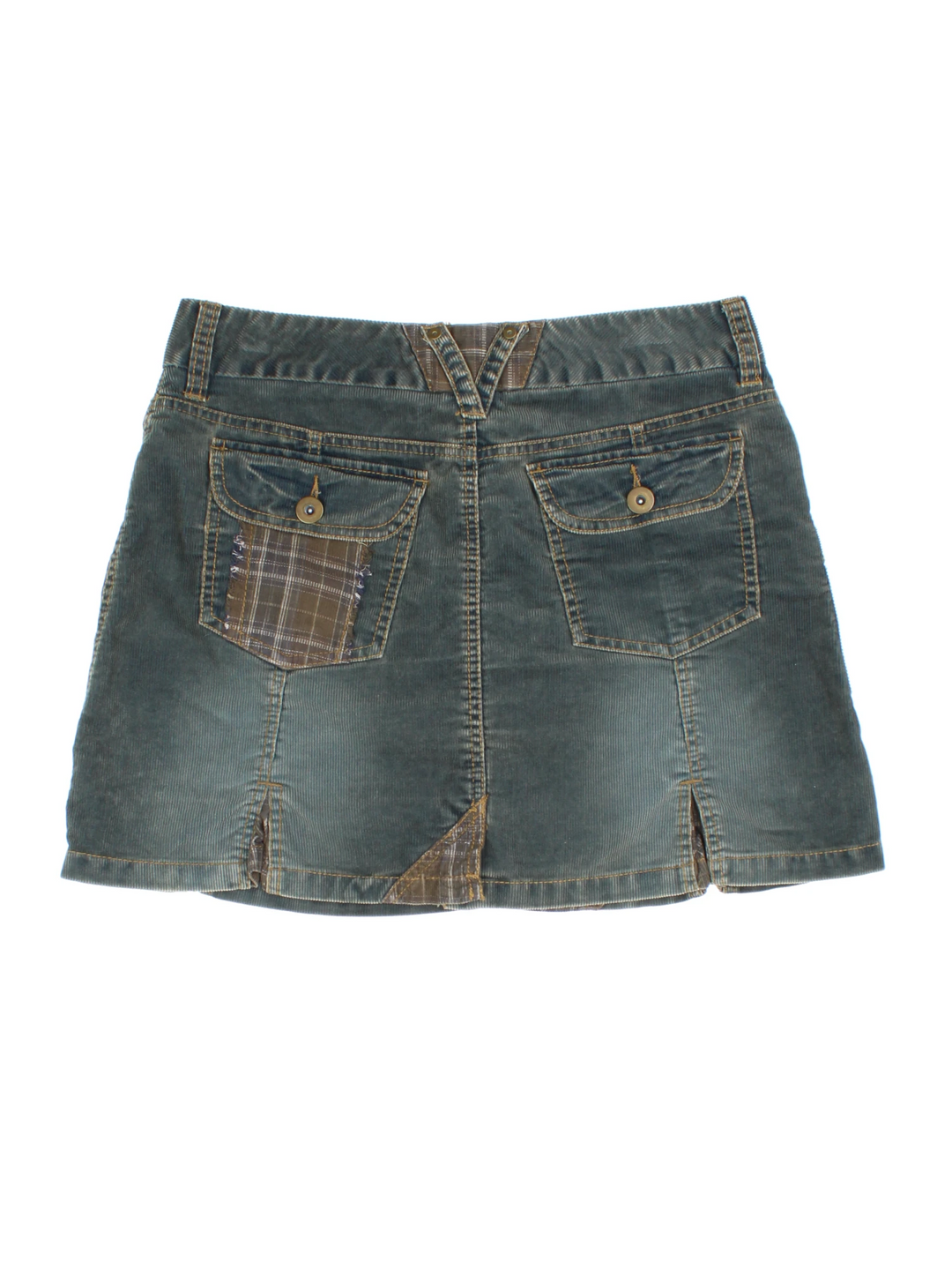 Y2K Cord Mini Skirt (Size L)