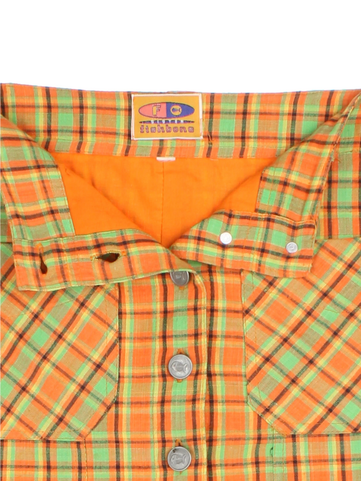 Y2K Checked Mini Skirt (Size L)