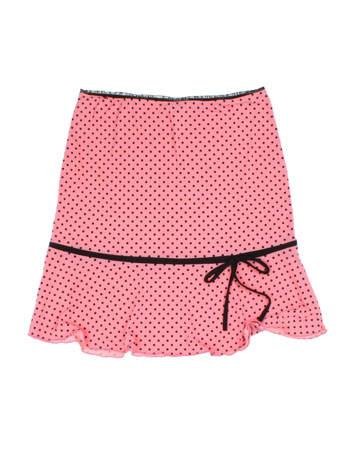 Y2K Polka Dot Mini Skirt (Size M)