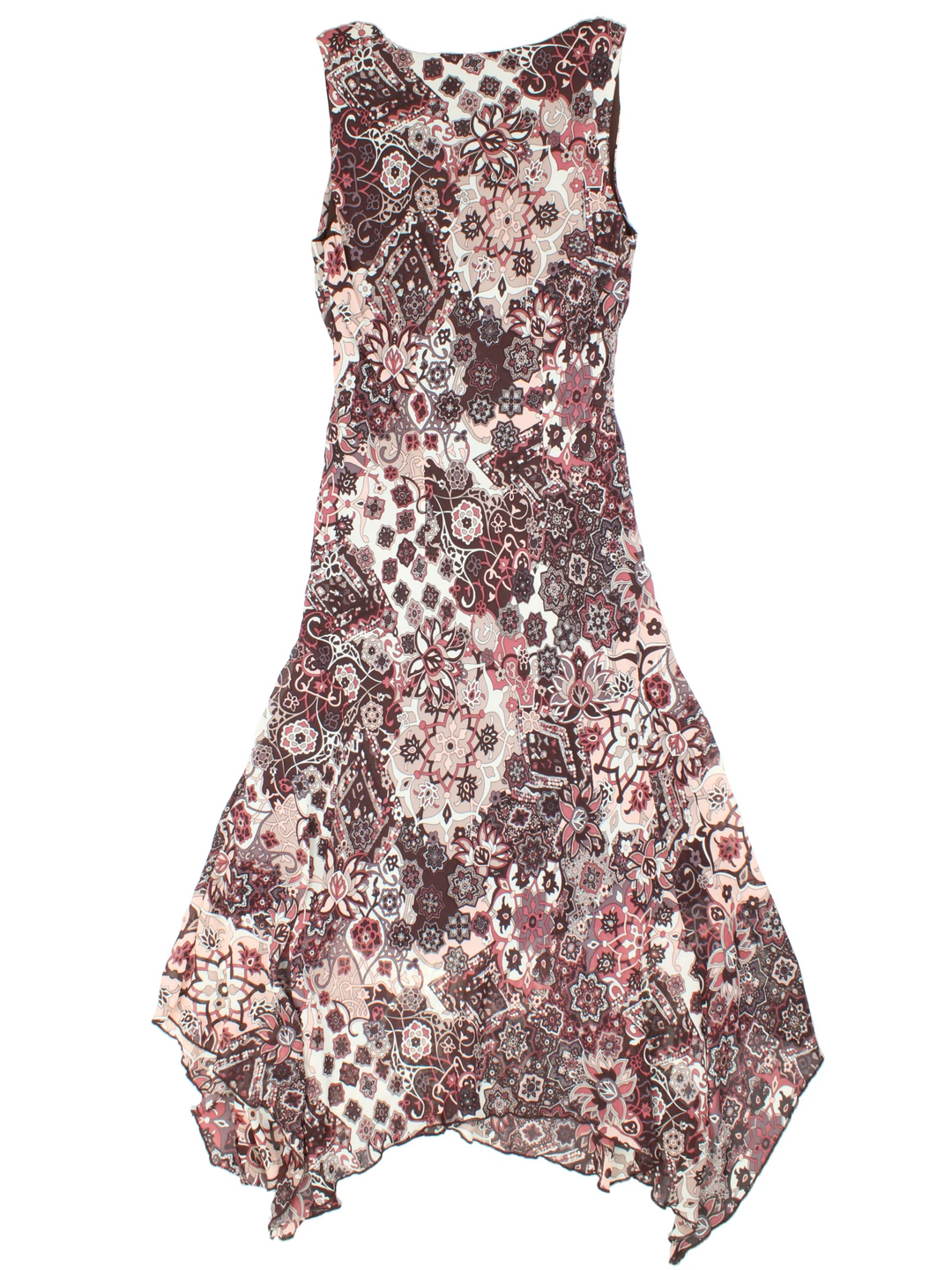 Y2K Handkerchief Hem Midi Dress (Size XXS)