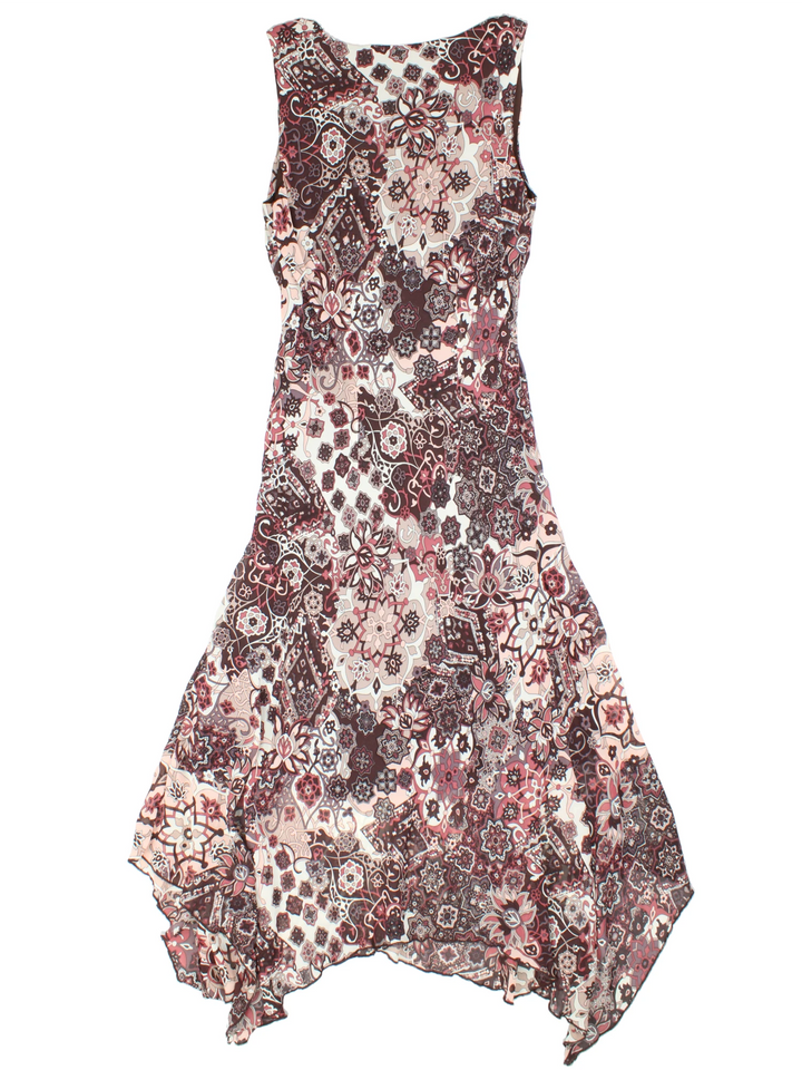 Y2K Handkerchief Hem Midi Dress (Size XXS)