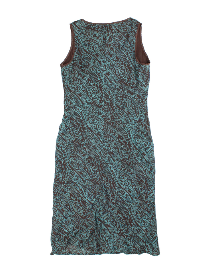 Y2K Paisley Midi Dress (Size M)