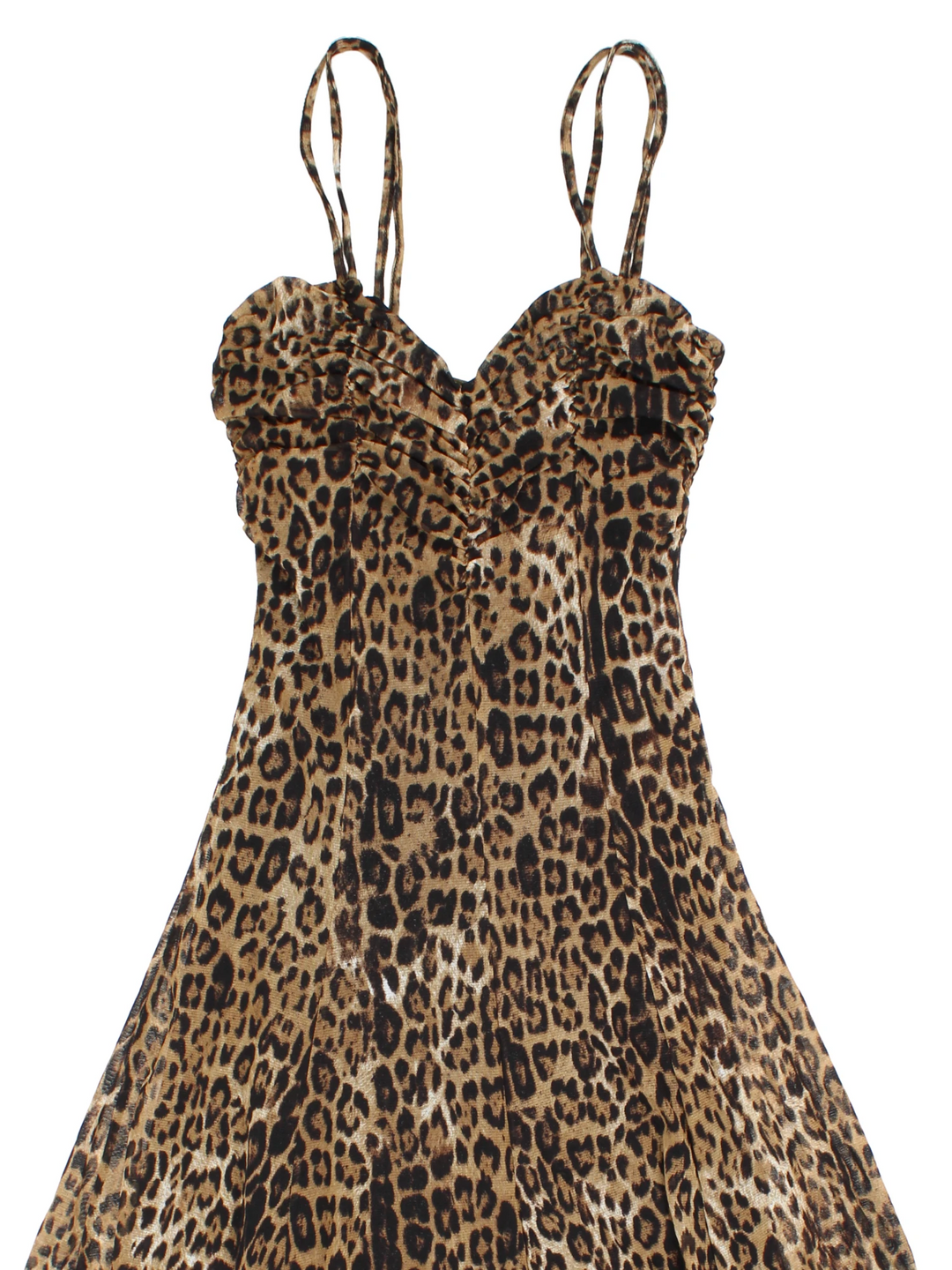 Vintage Leopard Print Maxi Dress (Size XXS)