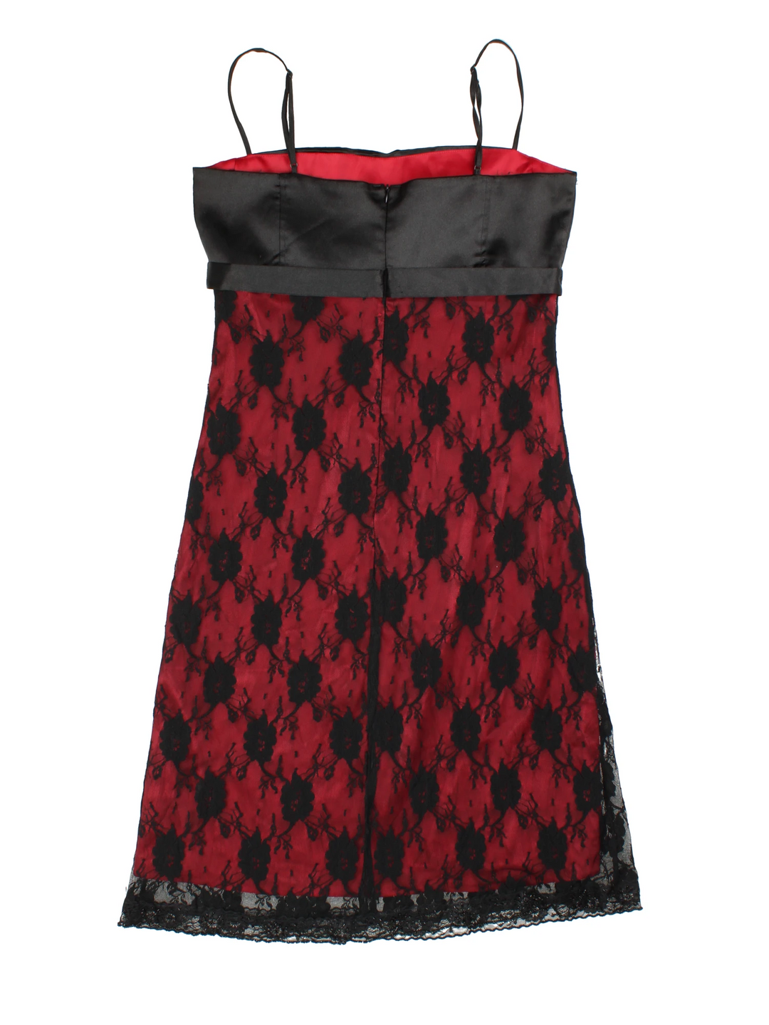 Y2K Lace Midi Dress (Size XXS)