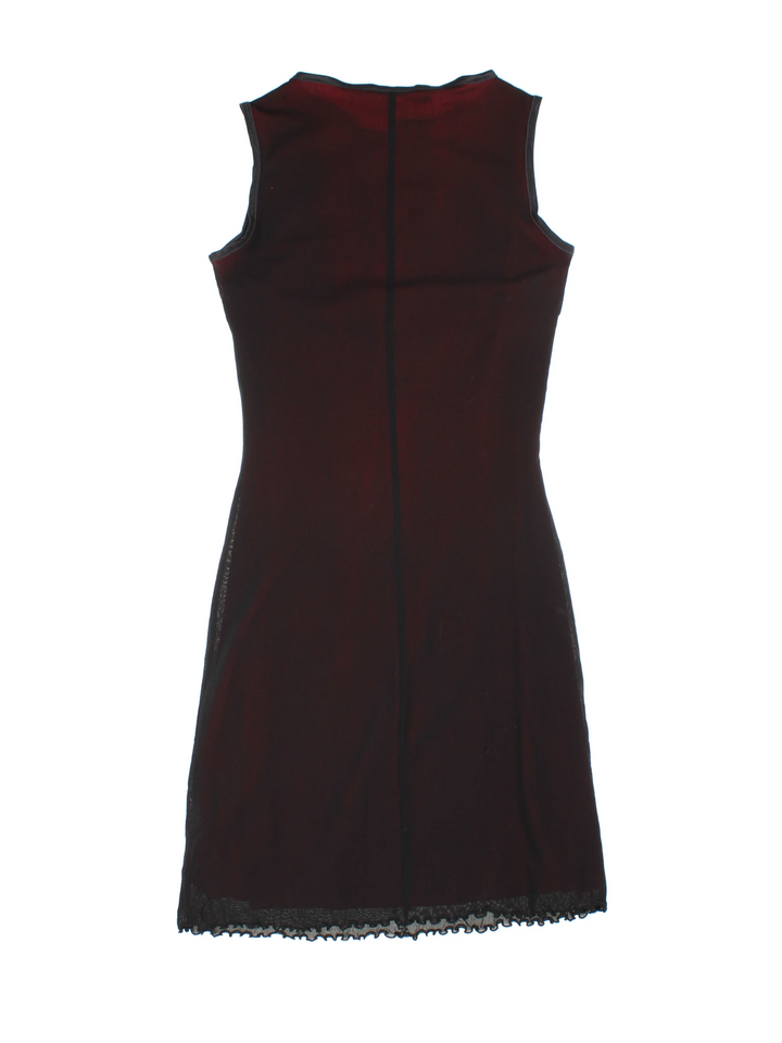 Y2K Mesh Glitter Mini Dress (Size XXS)