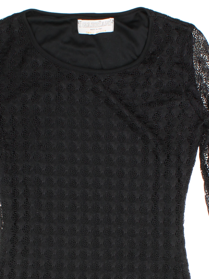 Vintage Crochet Mini Dress (Size XXS)