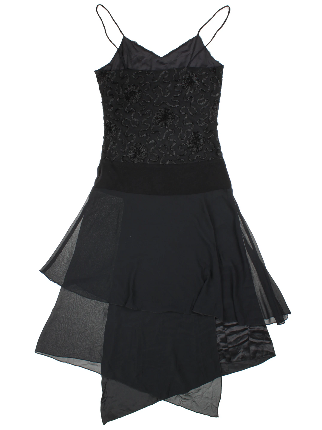 Y2K Embroidered Midi Dress (Size XXS)