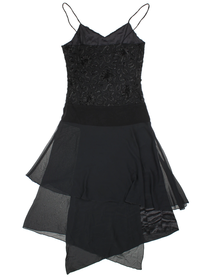 Y2K Embroidered Midi Dress (Size XXS)