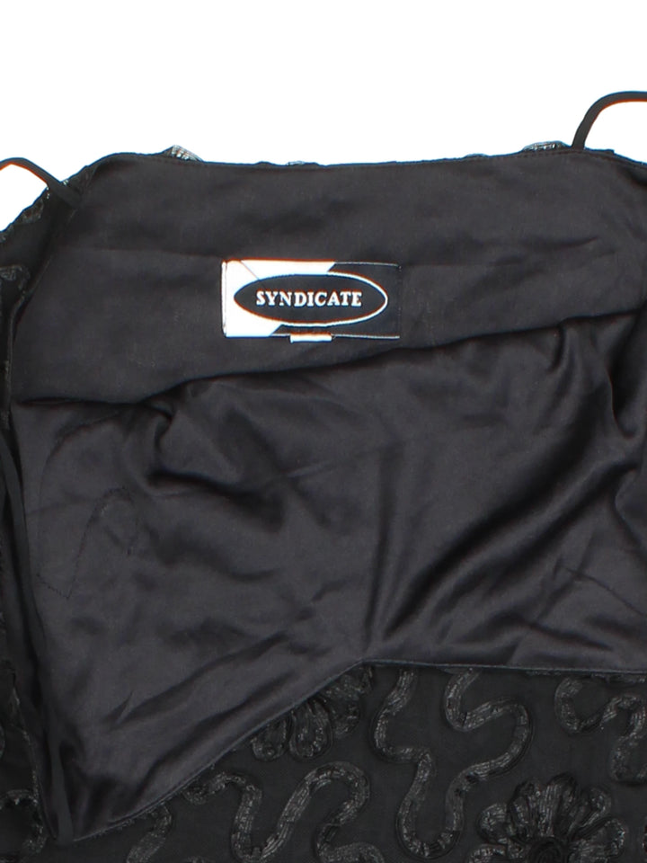 Y2K Embroidered Midi Dress (Size XXS)