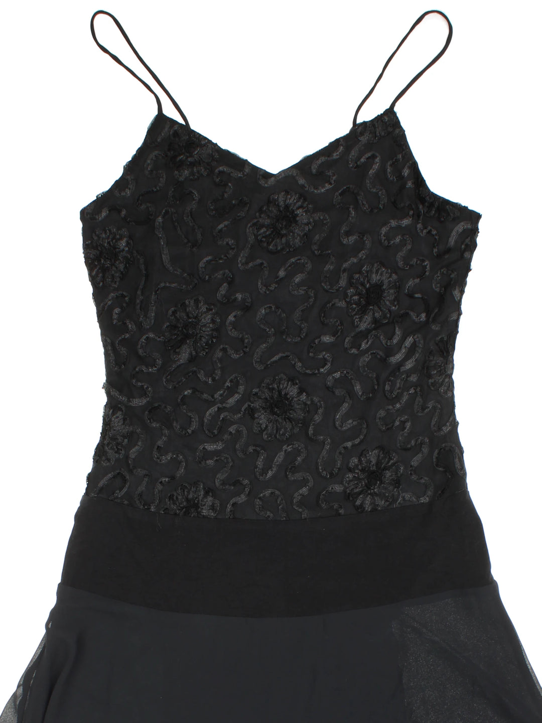 Y2K Embroidered Midi Dress (Size XXS)