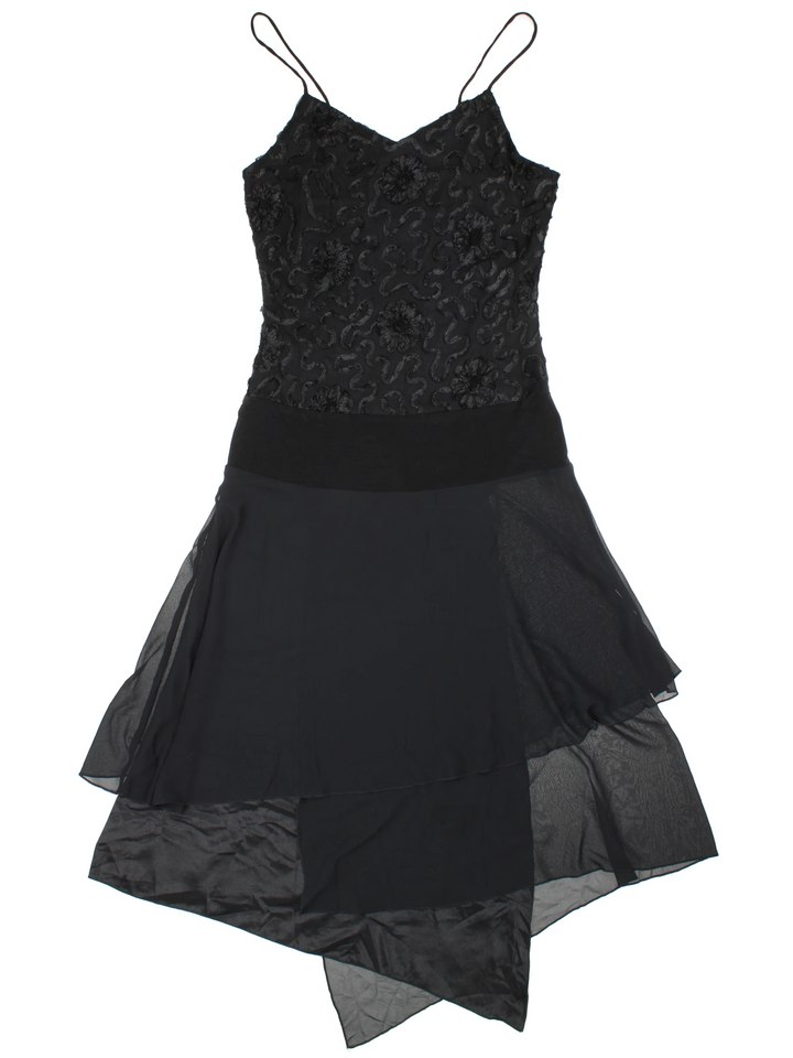 Y2K Embroidered Midi Dress (Size XXS)