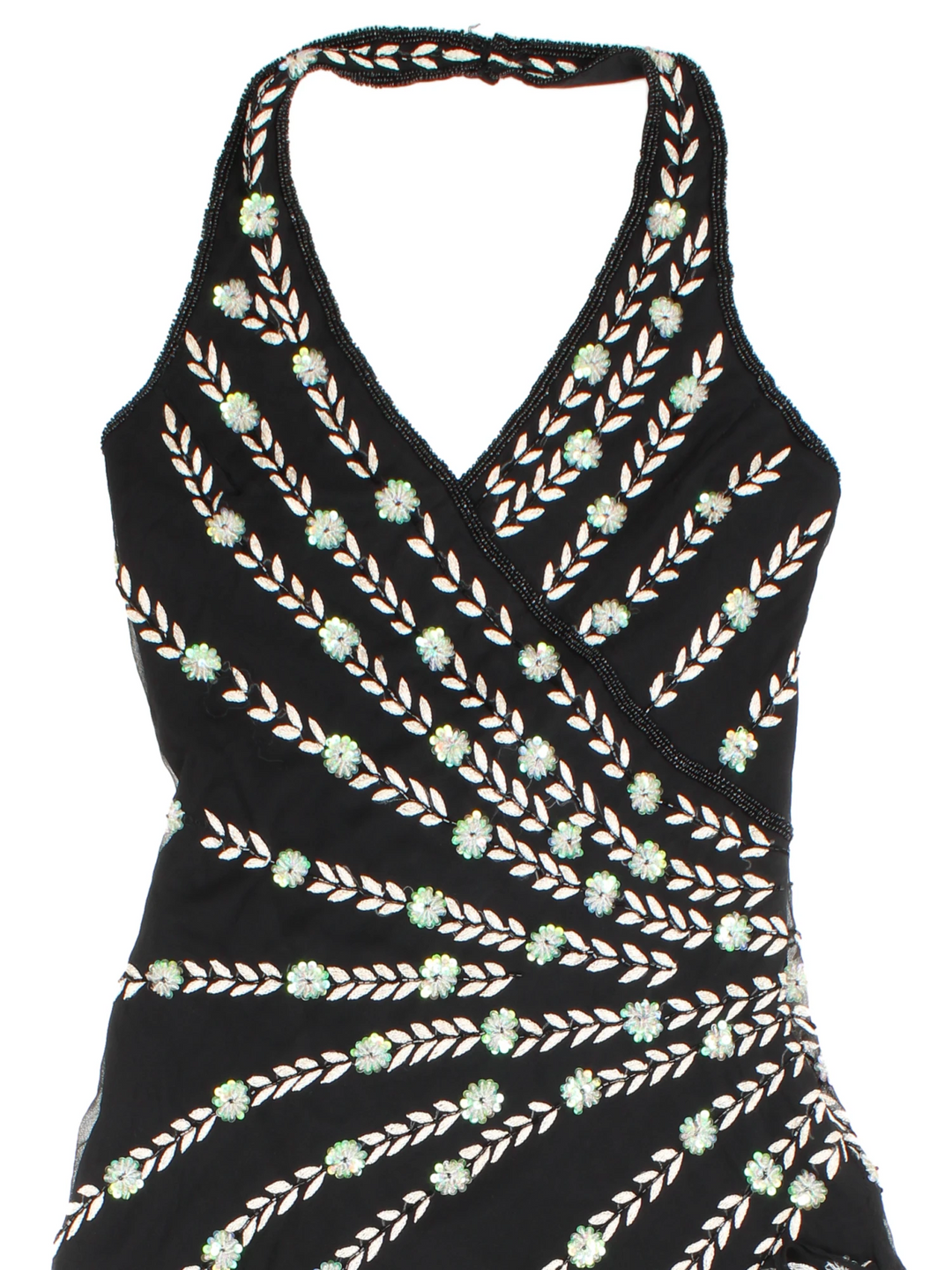 Y2K Embellished Asymmetric Midi Dress (Size  XXS)