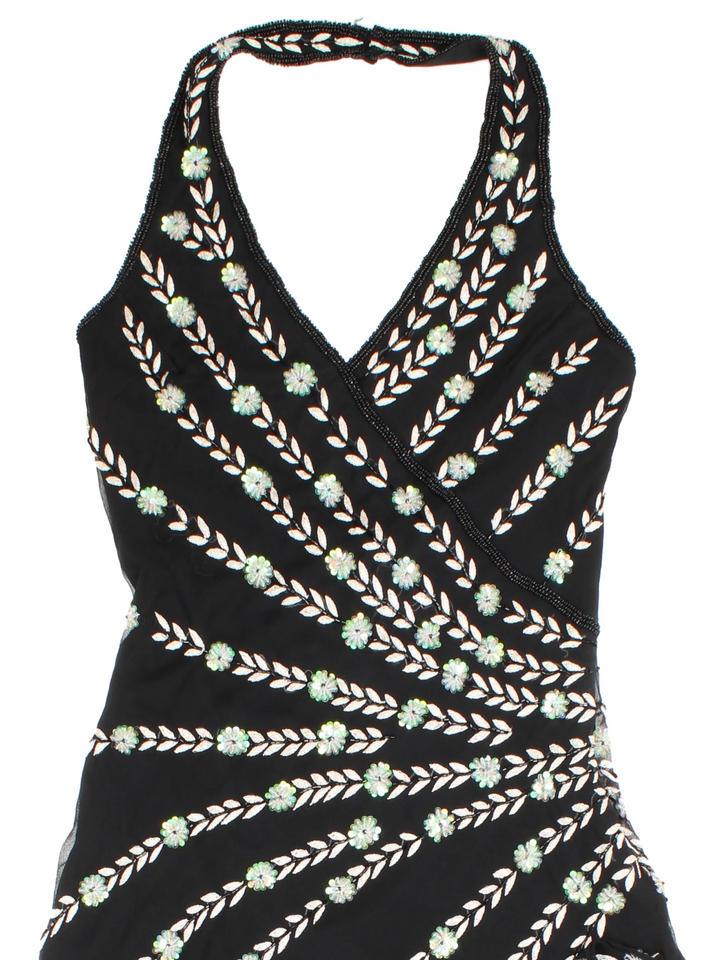 Y2K Embellished Asymmetric Midi Dress (Size  XXS)