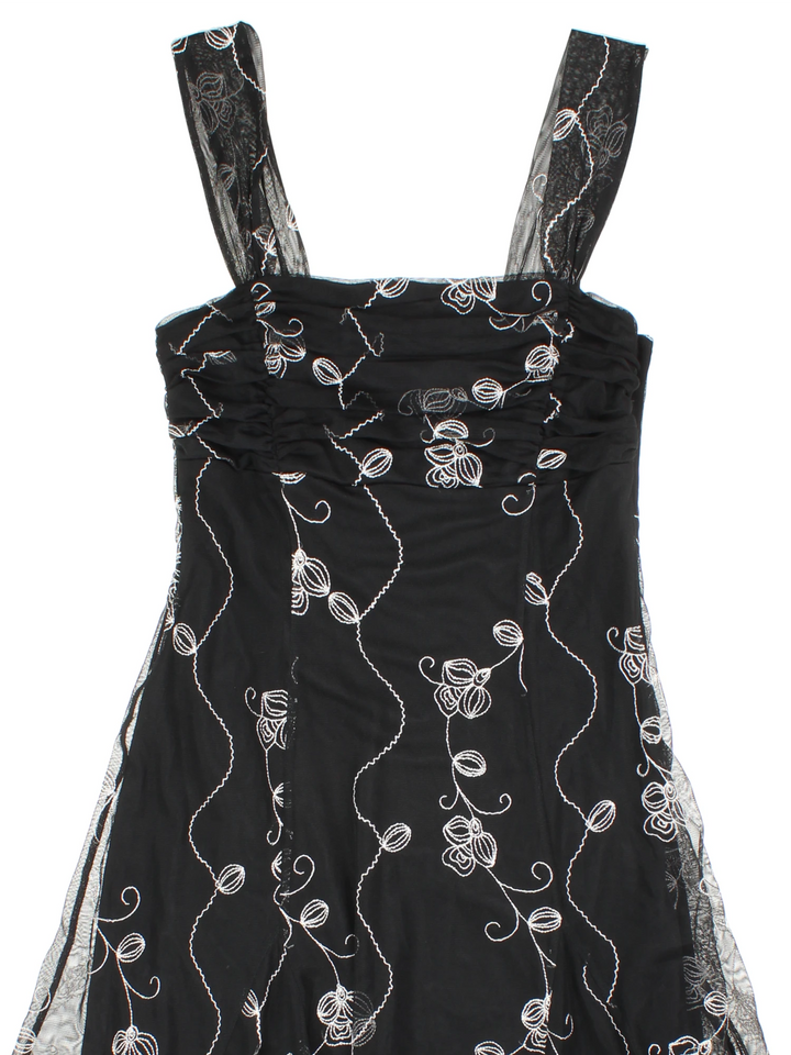 Y2K Embroidered Dress (Size XXS)