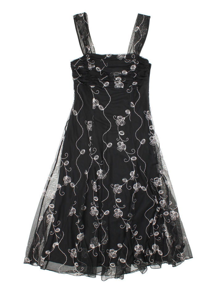 Y2K Embroidered Dress (Size XXS)