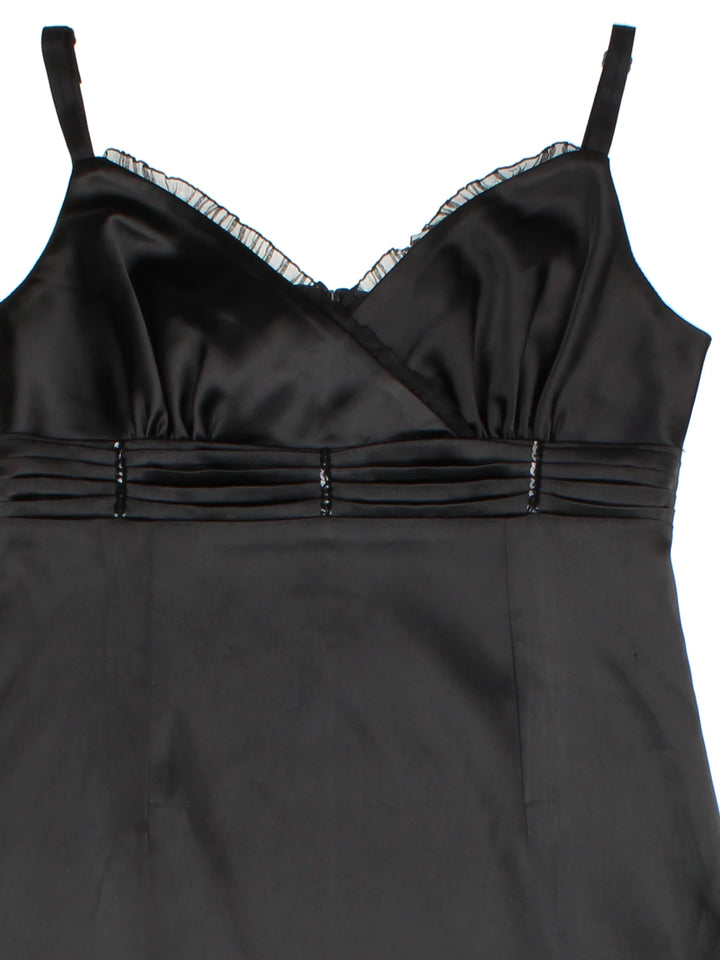 Y2K Satin Midi Dress (Size S)