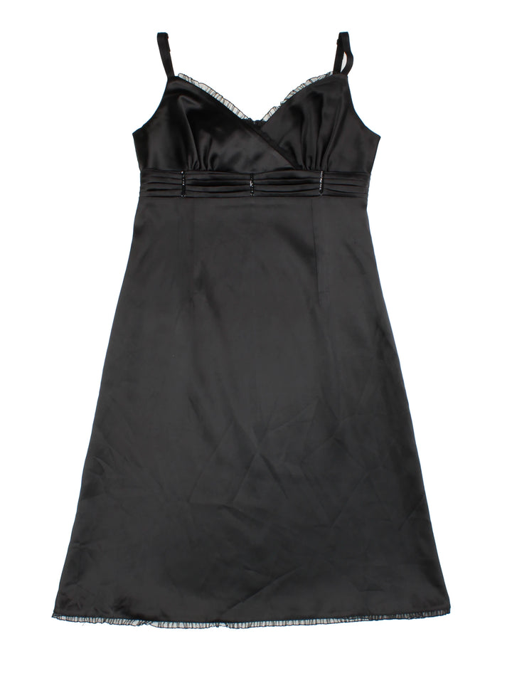 Y2K Satin Midi Dress (Size S)