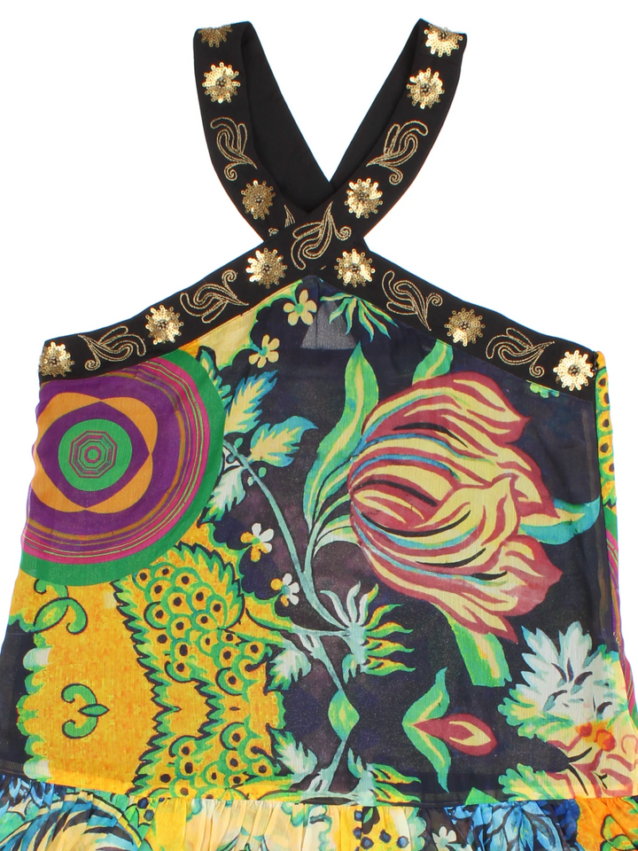 Y2K Ruffle Mini Dress (Size XXS)