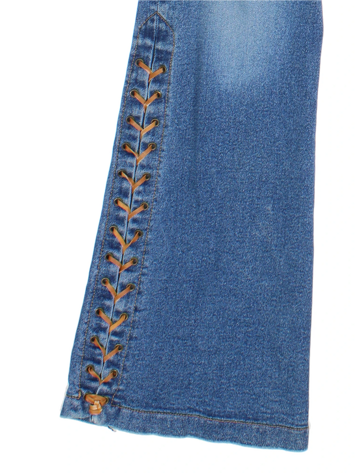 Y2K Lace Up Flared Morgan Jeans (Size M)