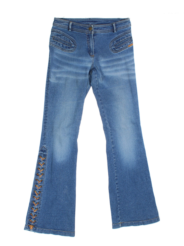 Y2K Lace Up Flared Morgan Jeans (Size M)