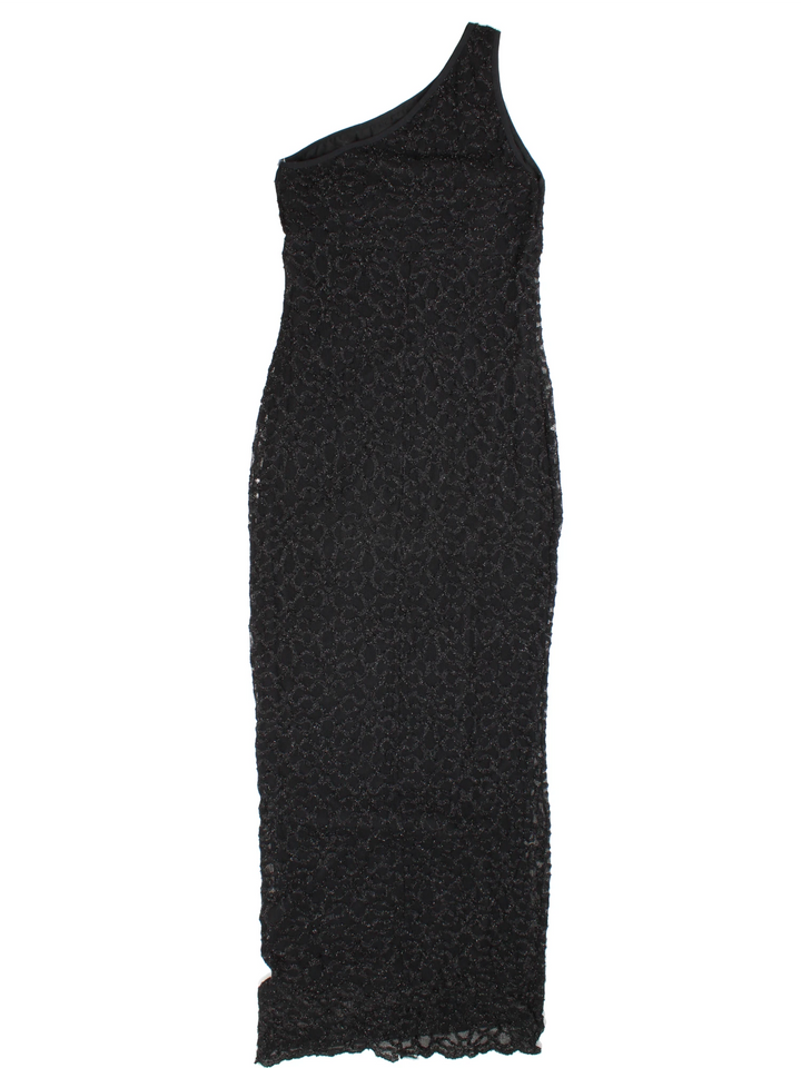 Y2K One Shoulder Maxi Dress (Size XXS)