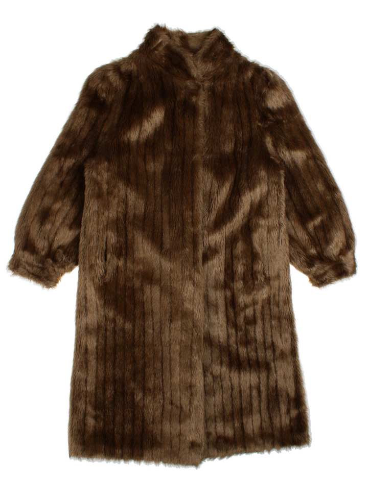 Vintage Faux Fur Coat (Size L)